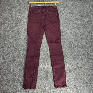 7 For All Mankind Jeans Womens 28 The Mid Rise Skinny Purple Cotton Stretch